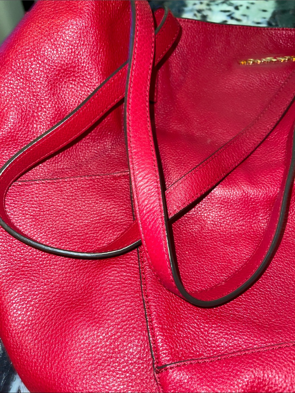Michael Kors Gorgeous Red Leather Shoulder Bag with Tassels - Picture 9 of 13